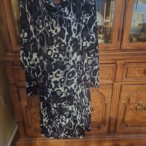Jessica London Black and White Animal Print Dress BRAND NEW!